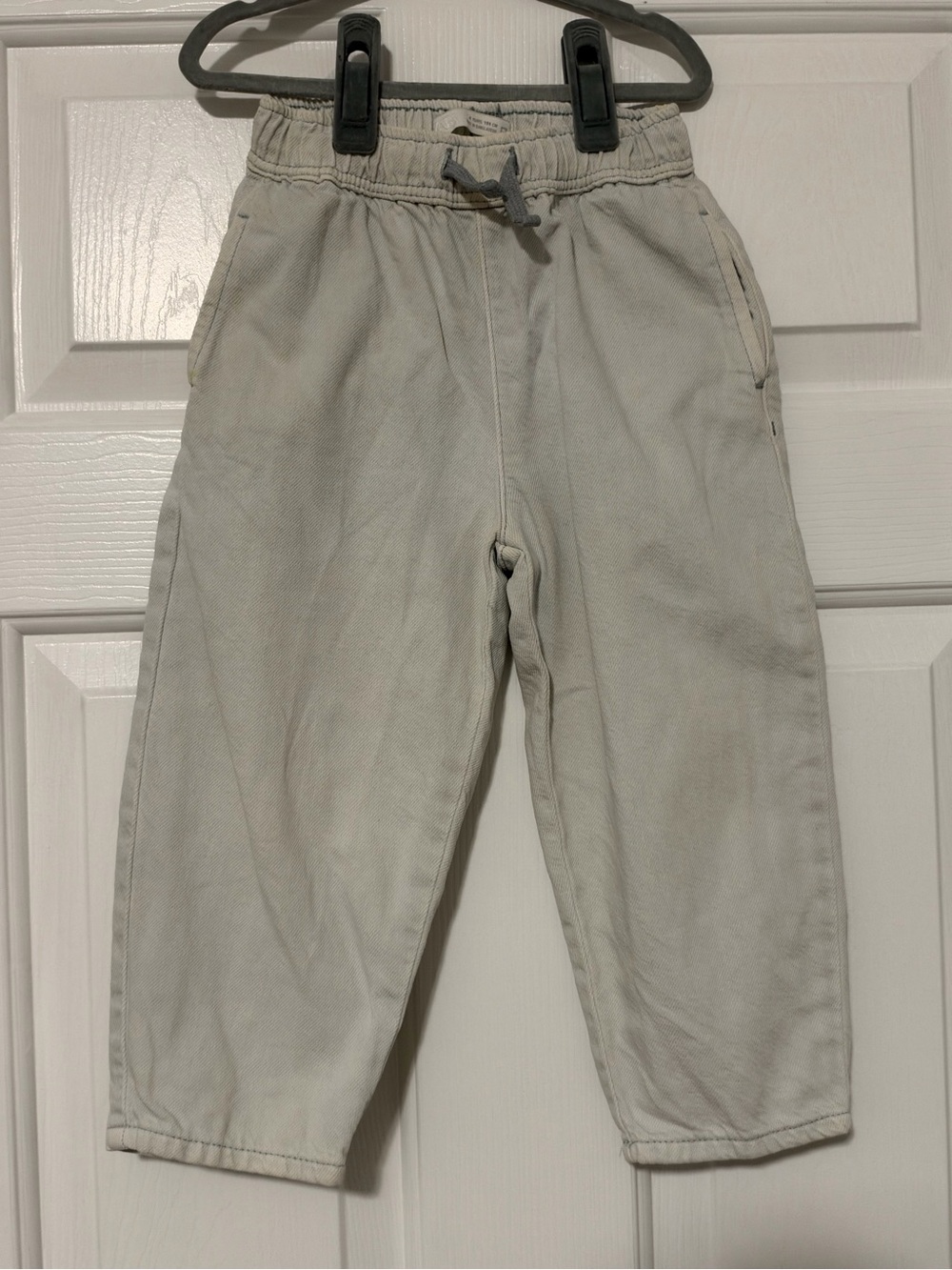 Zara Kids Light Gray Washed-Effect Balloon Barrel Jeans 4 Years toddler - Picture 2 of 4